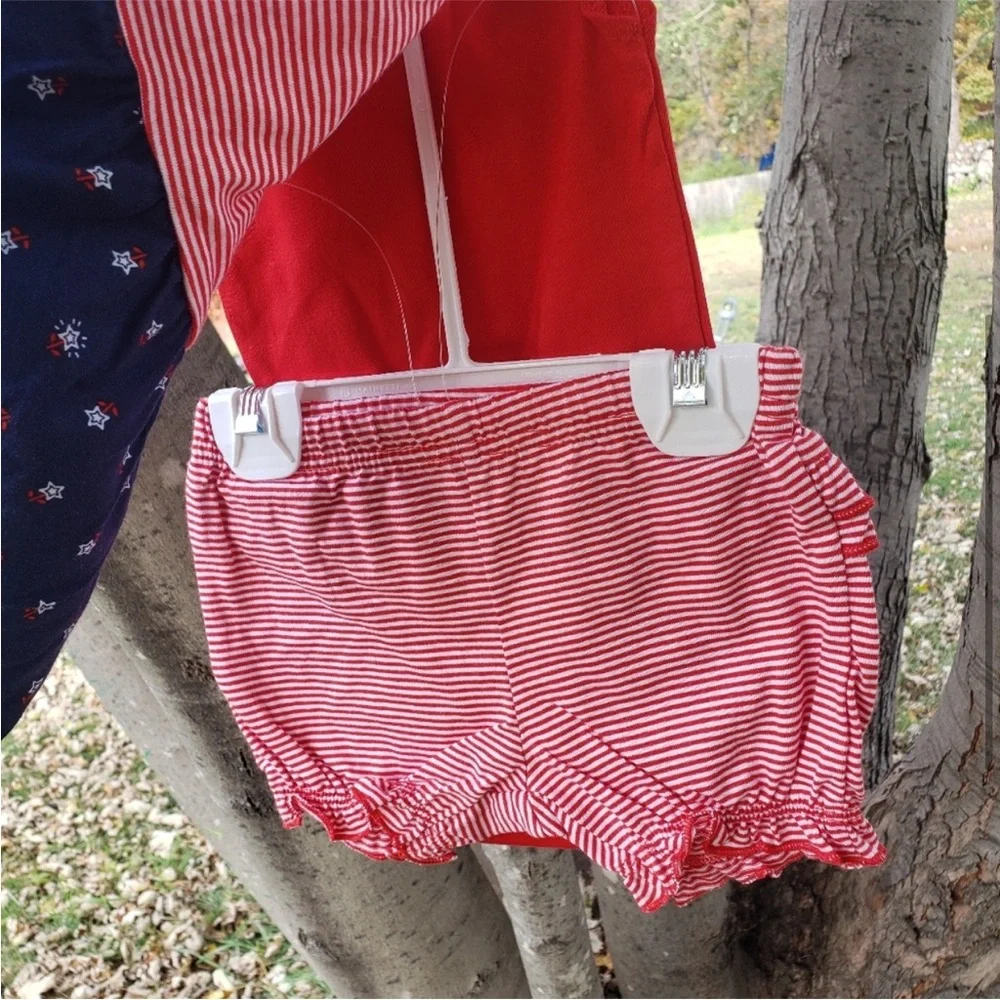 NEW! CARTER’S Bundle Just One You Patriotic 3pc Outfit Red White Blue Newborn